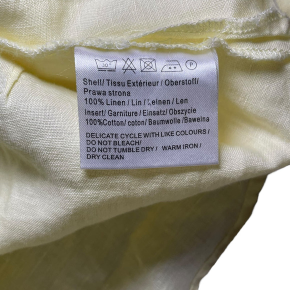 MALVIN I Love Linen Crochet Boho Yellow Embroidered Tunic Top Women's Size Large - Picture 9 of 9